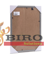 Ramă foto A4, din plastic, lemn cu margine crem